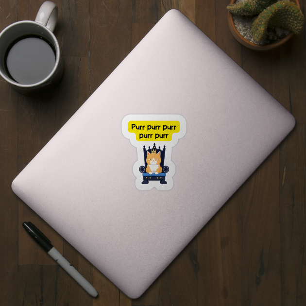 Cute Affirmation Cat - Purr purr purr purr purr | Cat Meme | Cat Lover Gift | Law of Attraction | Positive Affirmation | Cat Love by JGodvliet